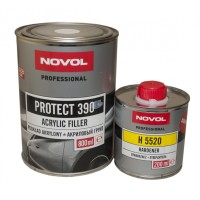 Грунт NOVOL  PROTECT 390 4+1 акриловый серый (комплект), уп.0,8л+0,2л