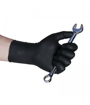 ADOLF BUCHER  Перчатки нитриловые, черные МАГНУМ, без талька, размер XL, уп.50шт