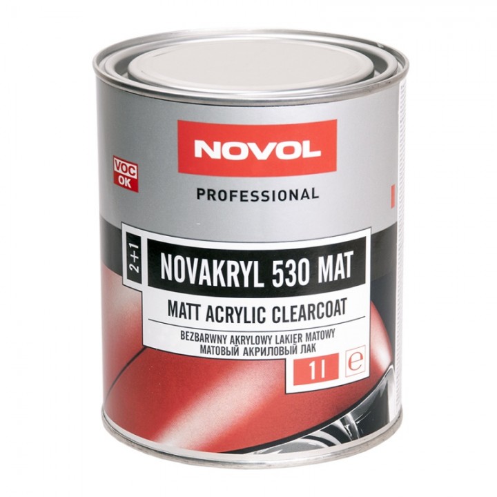 Лак NOVOL  NOVAKRYL 530 MAT 2+1  автомобильный матовый (без отвердителя), уп.1л