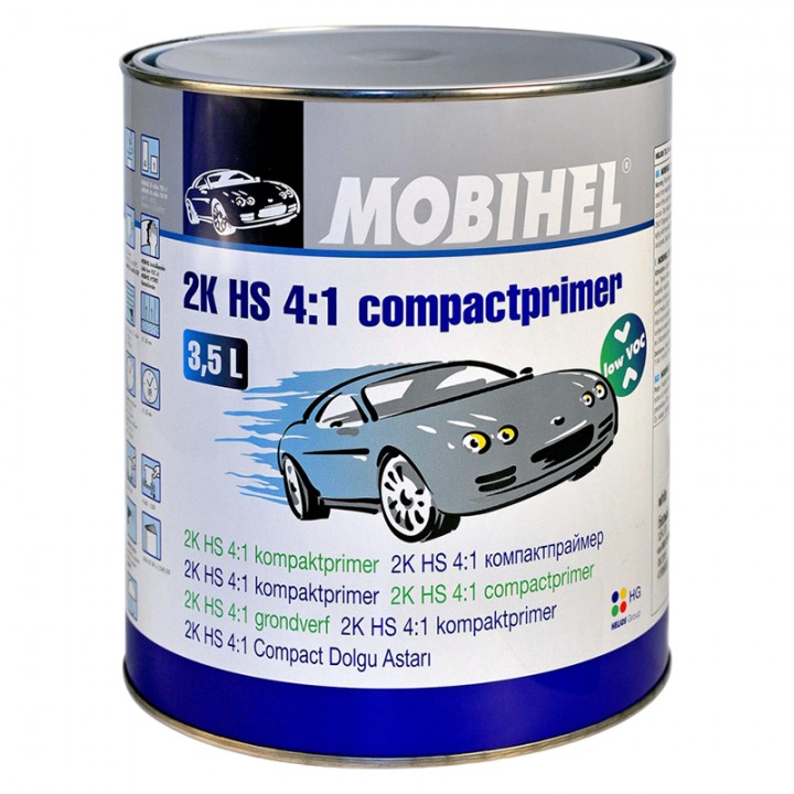 Грунт компактпраймер  MOBIHEL  2К HS 4:1 LOW VOC белый, уп.3,50л