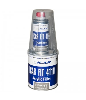 Грунт-наполнитель ICAR FIT 4110  4+1 акриловый, серый, с отвердителем (комплект), уп.0,8л+0,2л