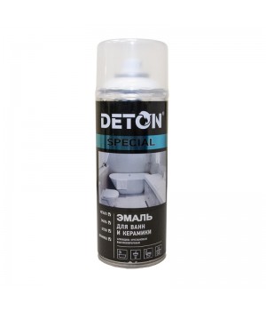 белая  DETON Special  Эмаль для ванн и керамики (аэрозоль), уп.520мл
