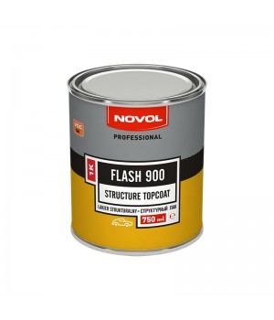 Лак NOVOL  FLASH 900  1К  структурный, чёрный, уп.0,75л