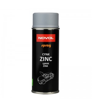 NOVOL ZINK SPRAY Быстросохнующий продукт Цинк, серебрянный (аэрозоль), уп.400 мл