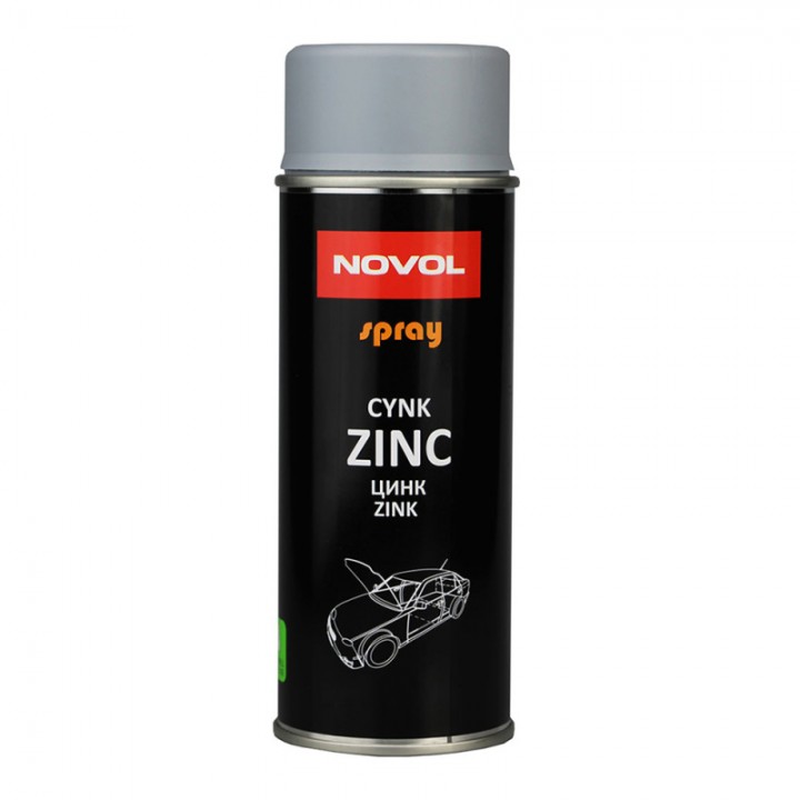 NOVOL ZINK SPRAY Быстросохнующий продукт Цинк, серебрянный (аэрозоль), уп.400 мл