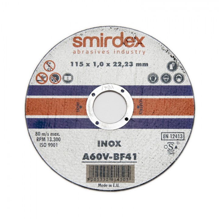 115*1мм SMIRDEX 914 Inox Cutting Wheels Отрезной круг по нержавеющей стали