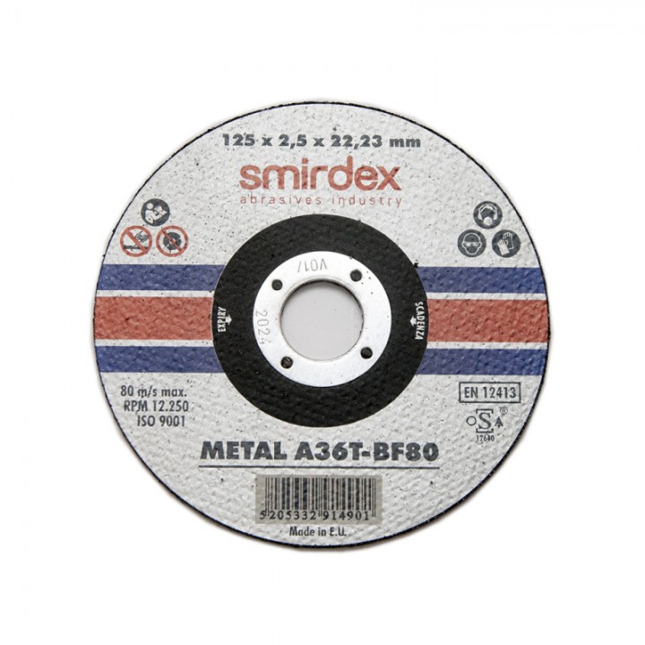 125*2,5*22мм SMIRDEX 911 Metal Cutting Wheels Отрезной круг по металлу