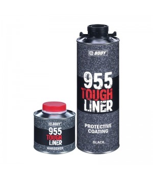 955 HB BODY  Tough Liner Сверхпрочное защитное покрытие с отвердителем, чёрное (комплект), уп.0,6л+0,2л