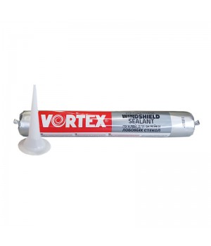 Клей-герметик Vortex Normal PU для автостекол черный , уп. 600мл