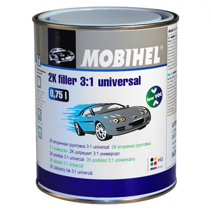 Грунт  MOBIHEL 2К 3:1 универсальный LOW VOC (без отвердителя), уп.0,75л