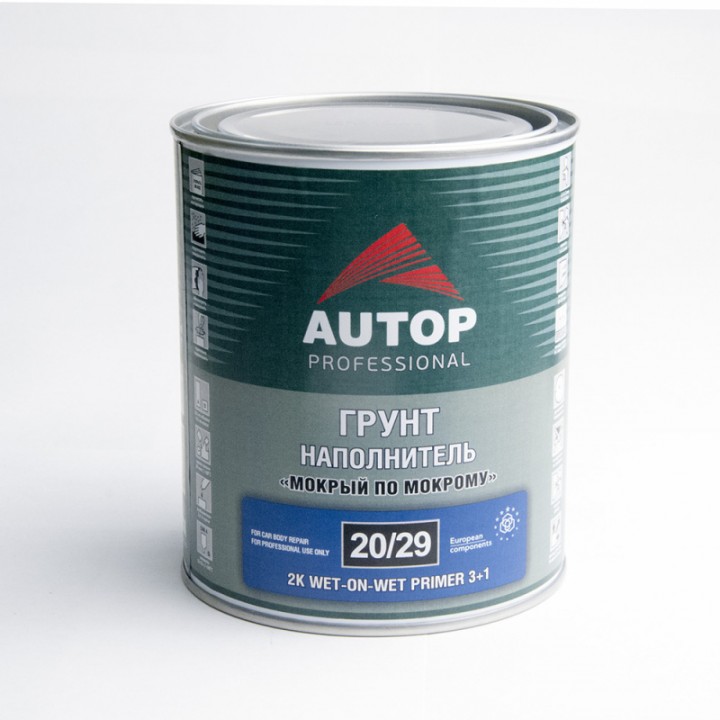 Грунт-наполнитель AUTOP 2K Primer Filler MM 3+1 "мокрый по мокрому" серый, уп. 1,0л