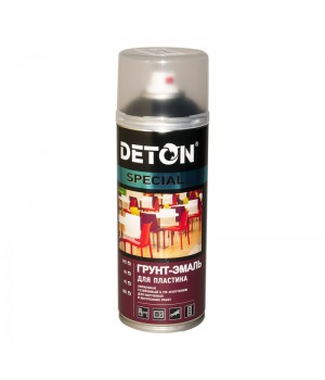 Грунт-эмаль DETON Special  для пластика, чёрный (аэрозоль), уп.520мл
