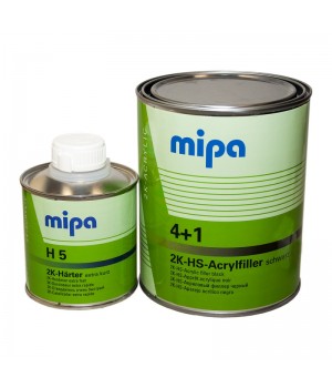 Грунт  MIPA  Acrylfiller 2К 4+1 акриловый чёрный (комплект), уп.1л+0,25л