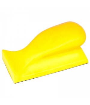70*135мм Шлифблок мягкий, на липучке, жёлтый