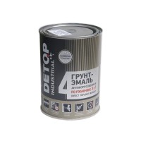 DETOP Грунт-эмаль по ржавчине №4, Direct Tocoat on Rust, 7005 серая, уп.0,75л