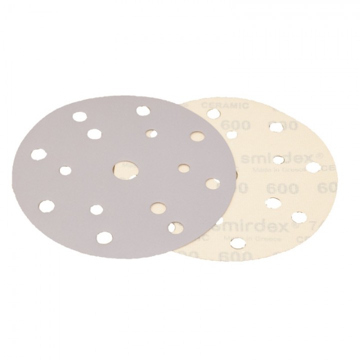 P600 150мм SMIRDEX Ceramic Velcro Discs 740  Абразивный круг, с 15 отверстиями