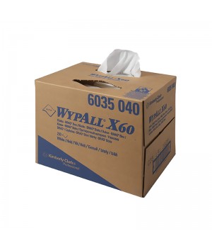 KIMBERLY-CLARK  WypAll X60 Салфетки белые, уп.42,6*31,7см*200шт