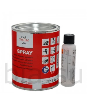 Шпатлевка  CARSYSTEM  Spray полиэфирная напыляемая, серая, уп.1,5кг