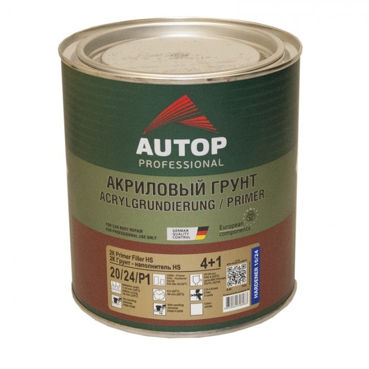 Грунт-наполнитель  AUTOP  2K Primer Filler HS Standart 4:1 белый, уп.0,80л