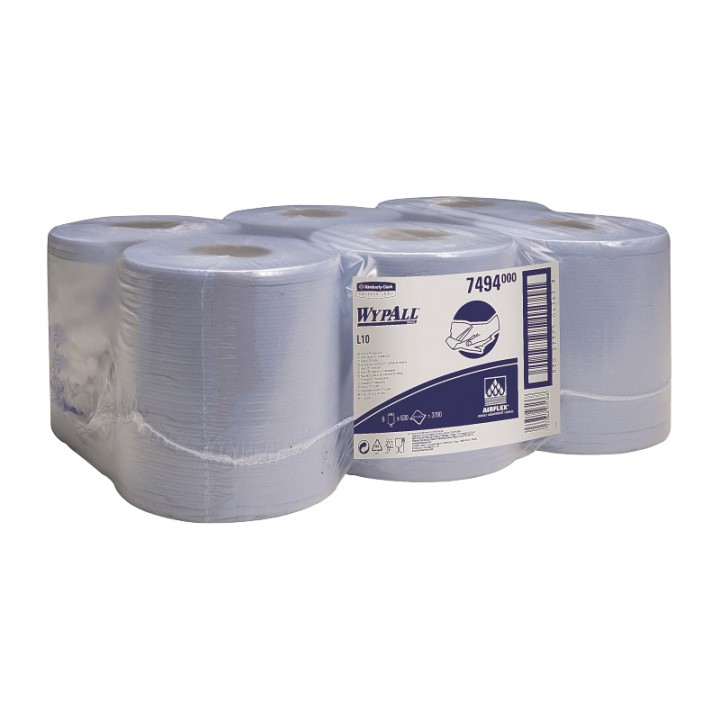 KIMBERLY-CLARK  WypAll L10 Полотенца для рук, синие, уп.18,5*38см*630шт