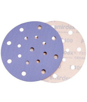 P240 150мм SMIRDEX Ceramic Velcro Discs 740  Абразивный круг, с 17 отверстиями