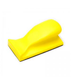 Шлифблок 67-127мм твердый (мягкая ручка), на липучке, желтый