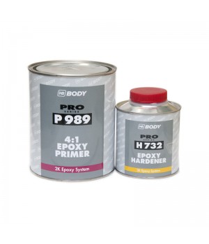 Грунт-наполнитель  HB BODY 989 Epoxy Primer Surfacer 4:1 2K эпоксидный, серый, уп.1л+0,25л