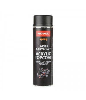 NOVOL  ACRYLIC TOPCOAT SPRAY Эмаль акриловая, чёрная, матовая (аэрозоль), уп.500 мл