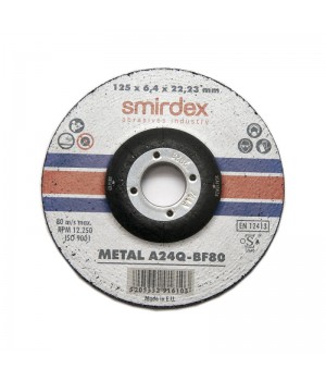 125*6,4*22мм SMIRDEX 913 Metal Grinding Круг зачистной шлифовальный по металлу