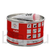 Шпатлевка CARSYSTEM Flex 2K контурная полиэфирная по пластику, чёрная, уп.1кг