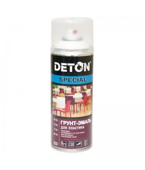 Грунт-эмаль DETON Special  для пластика, белый (аэрозоль), уп.520мл