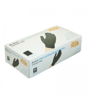 Перчатки нитриловые Black Gloves, черные, размер XL, уп.100шт