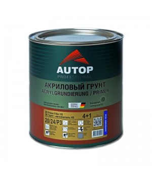 Грунт-наполнитель  AUTOP  2K Primer Filler HS Standart 4:1 серый, уп.0,80л